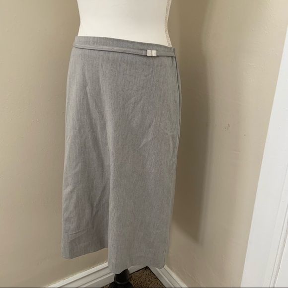 Gap Grey Gray Skirt with Belt Size 2 Y2K - Picture 2 of 9